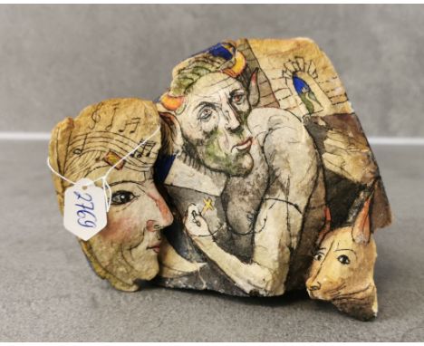 BARÓN, FRANCISCO (Madrid 1932-2006), Skulptur: "Piedra de ... (Stein von....)", unleserlich betitelt, Stein / Findling, allse