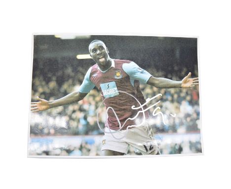 Signed Carlton Cole A4 colour photograph, West Ham United