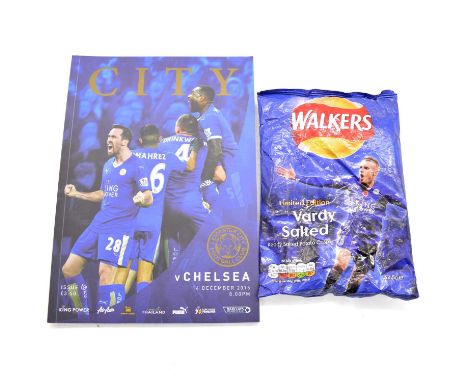Leicester City signed matchday programme, vs Chelsea 14/12/2015, signed by Jamie Vardy and Marc Albrighton, with limited edit