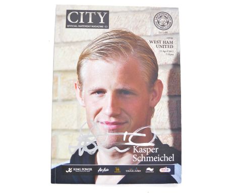 Leicester City signed matchday programme, vs West Ham United 25/04/2012, signed by Kasper Schmeichel, Carlton Cole and Kevin 