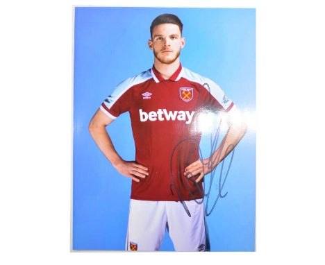 Signed Declan Rice 6x8 colour photograph, West Ham United
