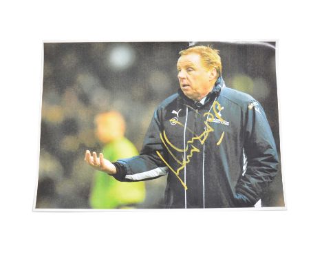 Signed Harry Rednapp A4 colour photograph, Tottenham