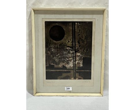 AL JONES. BRITISH 20TH CENTURY. Rising Sun. Signed, dated '72 and inscribed. Lithograph on paper 15" x 11".