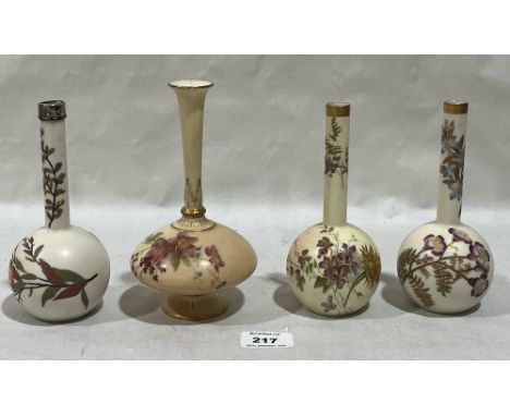 Four Royal Worcester bud vases.