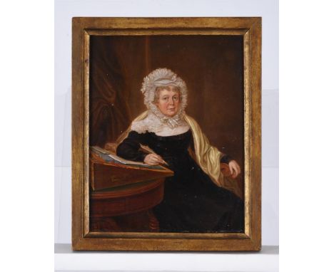 ENGLISH SCHOOL (19TH CENTURY)PORTRAIT OF MARY TEMPLER Oil on panelInscribed (on the reverse)21 x 16cm (8¼ x 6¼ in.)Please not