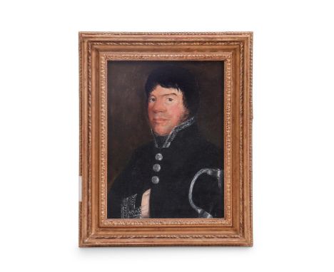 FRENCH SCHOOL (EARLY 19TH CENTURY)PORTRAIT OF A FRENCH SOLDIEROil on canvasIndistinctly signed and dated lower left (undernea