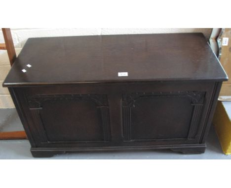 Mid 20th Century oak trunk or blanket box. (B.P. 24% incl. VAT)
