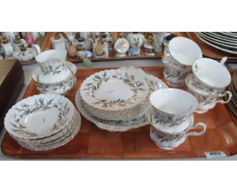 21 piece Royal Albert bone china 'Brigadoon' tea service. (B.P. 24% incl. VAT)