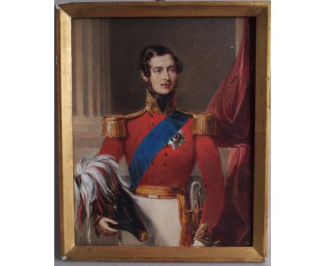 Alfred Edward Chalon (1780-1861) Portrait of Prince Albert of Saxe-Coberg and Gotha, The Prince Consort (1819-1861) water and