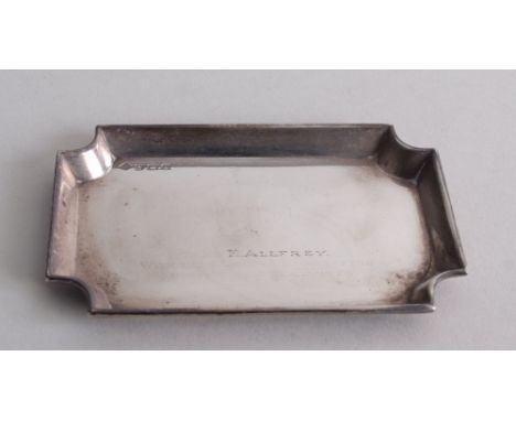 Railway Interest - A George V silver trinket tray, inscribed General Strike May 1926, With The Grateful Thanks Of The Great W