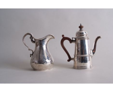 A George V miniature coffee pot, by Adie Brothers Ltd, Birmingham 1923, tapering circular form, the domed lid with urn finial