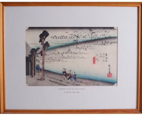 ANDO HIROSHIGE (Japanese, 1797-1858). Kawasaki, from the series Tokaido gojusantsugi no uchi, one of the Tokaido 53 Stations,