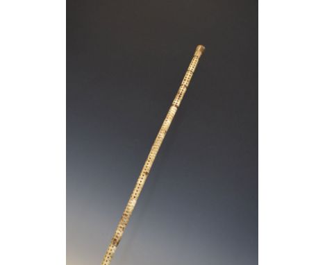 Marine vertebrae walking stick   Condition: 