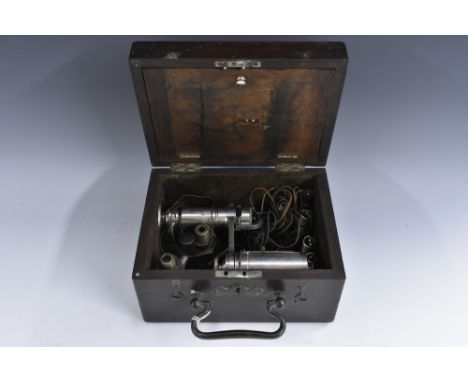 A steam engine indicator, by Crosby Steam & Valve Co, no.8369, 20cm high, cased