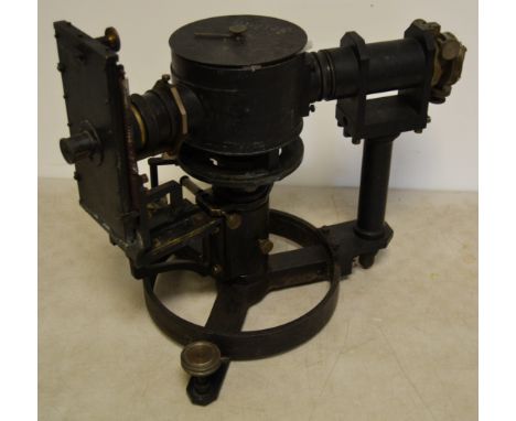A 19th century Chemistry Blow Pipe Spectrometer, wooden base