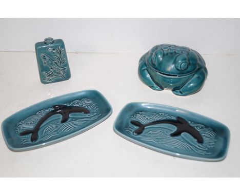 Two Poole dishes and two others