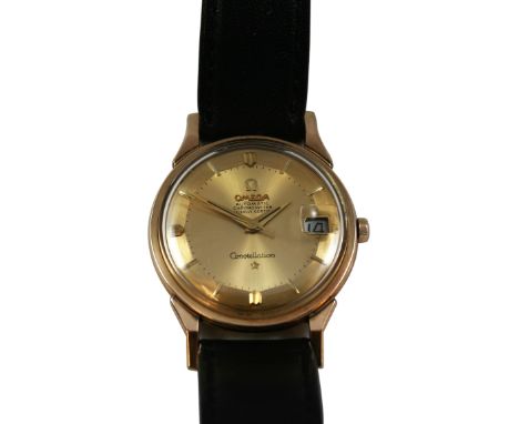 Omega - an 18 k gold automatic gentleman's chronometer Constellation wristwatch, circa 1972, movement number 34,485,468, cal 