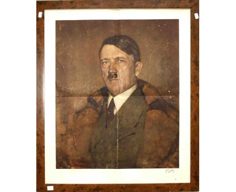 After Karl Truppe (1887-1959 Austrian)A half length portrait of Adolph Hitler dated 1941, colour reproduction by Henrich Hoff