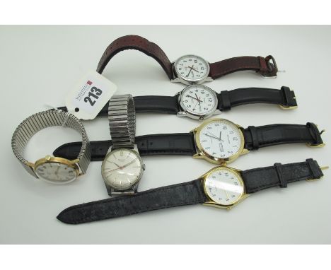 Rotary; A 9ct Gold Cased Gent's Wristwatch, the signed dial with line markers and centre seconds, the case back engraved "Coo