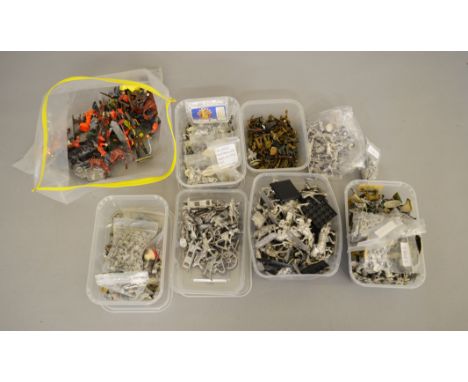 An excellent quantity of metal toy soldiers, vintage to modern, painted and unpainted, varying scales. Includes some Britains