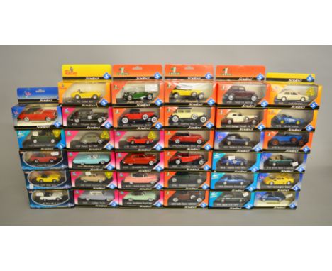 35 x Solido diecast model cars, including Racing, Yesterday, Sixties and Today ranges. Boxed and overall appear VG. 