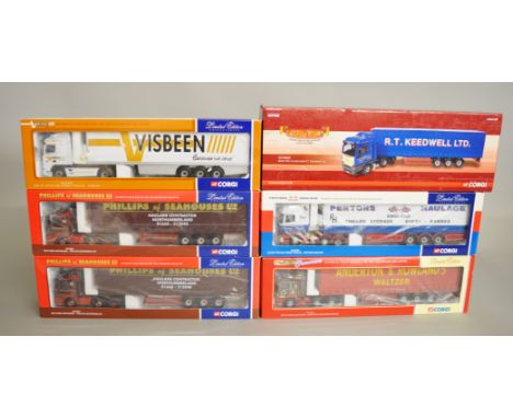 Six Corgi 1:50 scale diecast models. Including CC1212 (no mirrors), CC12918, CC13205, CC11911, CC12012 and CC13423. All boxed