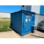 10' U.S. Chemical Storage Container, Shelving, A/C & Heat, Man Door w/ Key