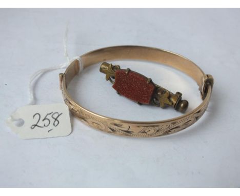 RG bangle and an old brooch      