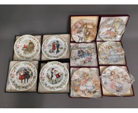 Ten Christmas plates: Four V&amp;A Wedgwood &amp; six Royal Worcester NSPCC 