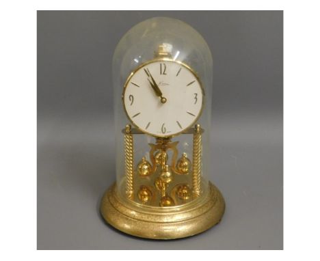 A German made anniversary style mantel clock, 12in tall 