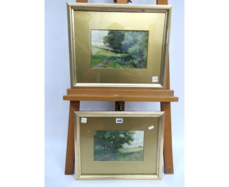 •GEORGE HAMILTON CONSTANTINE (Sheffield Artist, 1878-1969) *ARR Wooded Landscapes, a pair, watercolours, signed lower left, 1