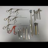 STRYKER AND OTHER BRANDS SHOULDER SET TO INCLUDE: -MAYO SCISSORS -PEAN -WORSHTENER ROD, QTY 2 -#3 KN