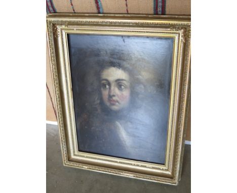 A 19th century style portrait of an 18th century gentleman in a periwig, un-signed, approx 73cm x 58cm frame size, decorative
