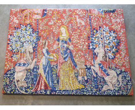 A medieval style tapestry 78cm x 105cm 