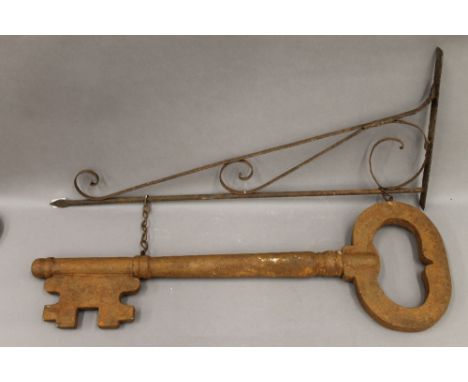 A vintage locksmith's trade sign. 93.5 cm long. 