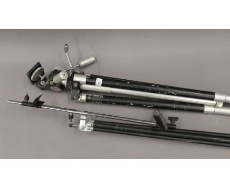 An easel and a camera tripod.