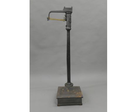 A Victorian H Pooley and Son Ltd patented scale. 132 cm high.