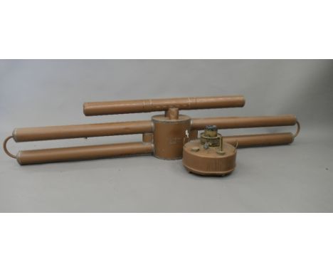 A vintage P J Bryant of Bristol copper heating system. 170 cm long.