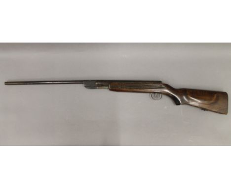 A vintage Hungarian air rifle. 108 cm long.