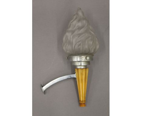 An Art Deco wall light. 33 cm high.