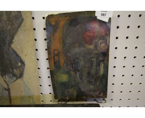 Hand Decorated Tile - Abstract/modernist