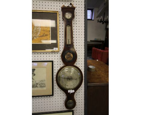 Mahogany Banjo Barometer A/F