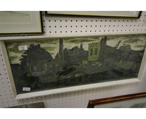 Lino cut print - Ruins