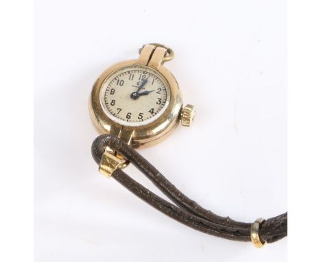 Omega 9 carat gold ladies cocktail watch, the signed silver dial with Arabic numerals, manual wound, the case 16.5mm wide, to