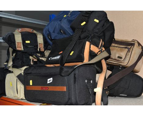 A SELECTION OF CAMERA AND CAMERA EQUIPMENT CASES, included a black and brown cannon case, Pullman, Optex, etc. (qty), (Condit