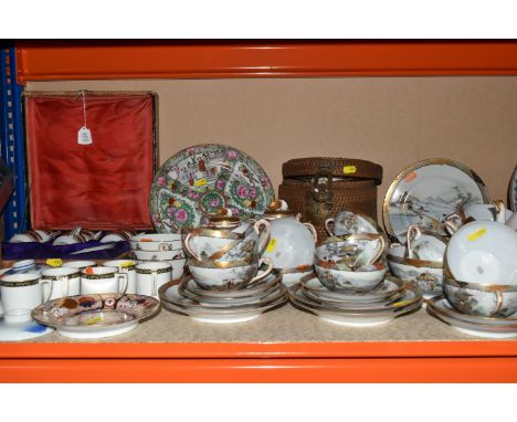 A LARGE GROUP OF CHINESE AND JAPANESE TEAWARES  to include a large set of Japanese eggshell porcelain wares comprising eighte