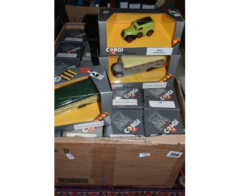 A TRAY OF BOXED CORGI CLASSICS DIECAST BEDFORD TYPE OB COACH MODELS, to include C949/1, C949/5, C949/4, C949/7, D949/27, D949