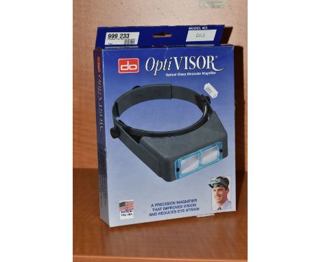 A OPTIVISOR OPTICAL GLASS BINOCULAR MAGNIFIER, (condition report: new in box, not tested, we cannot guarantee the working ord