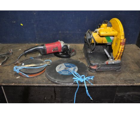A DeWALT DW28700 14in CUT OFF SAW with spare blades and a CK 7000 angle grinder with spare blades (both PAT pass and working 