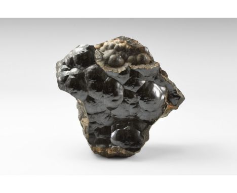 A specimen of botryoidal hematite, with the surface polished to highlight its form. From the historic ‘Victorian Museum’ coll